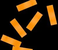 MLB Бумажное конфетти 17х55мм, Оранжевый, 1кг