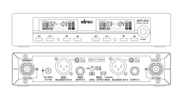 Mipro ACT-312 (518-542 MHz)