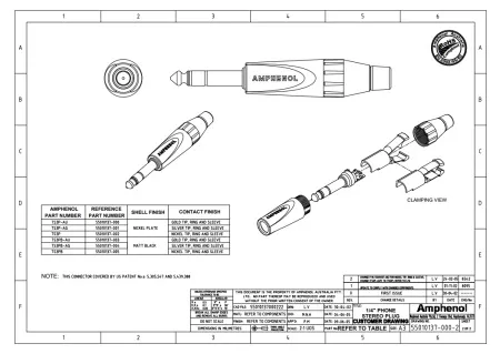 AMPHENOL TS3PJ AMPHENOL TS3PJ